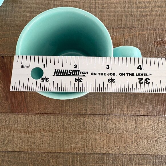 Vintage Corning Aqua Teal Green Blue Coffee Mug Set of 4 Cups - Picture 7 of 7